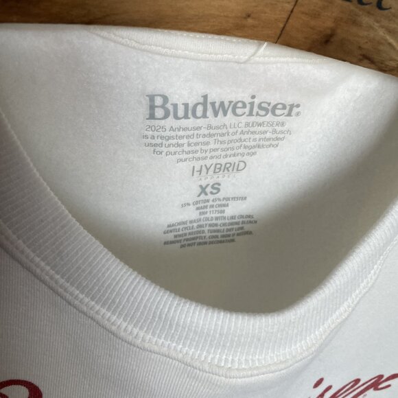NWT Budweiser Hybrid Clydesdale Horse Graphic Fleece Sweatshirt XS Holiday S - Picture 10 of 14